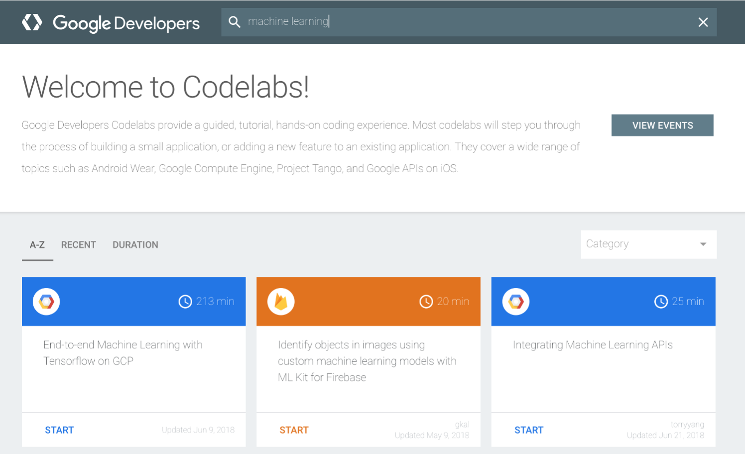 google codelabs