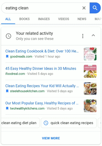 google activity card 