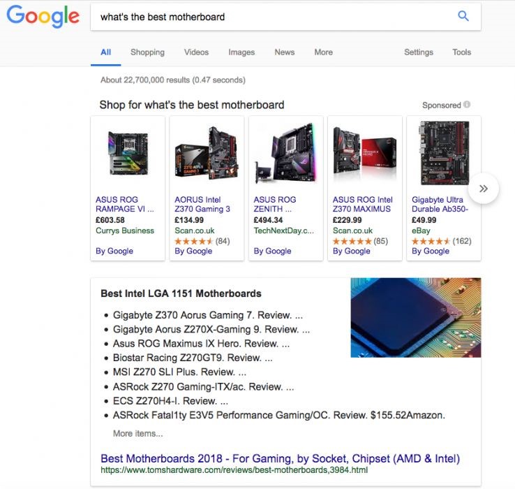 google snippet example