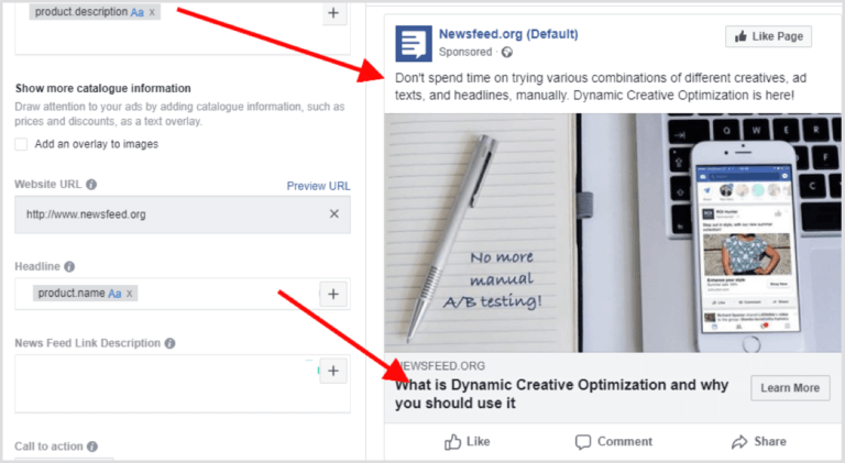 promoting blog posts on Facebook dynamic ads