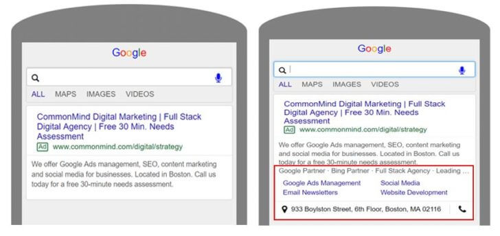 Importance of Google Ads extensions