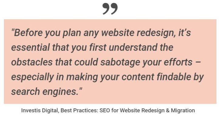 planning a website redesign for searchable content for search engines and SEO