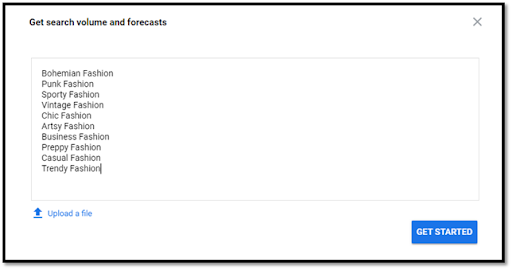 research trends keyword planner