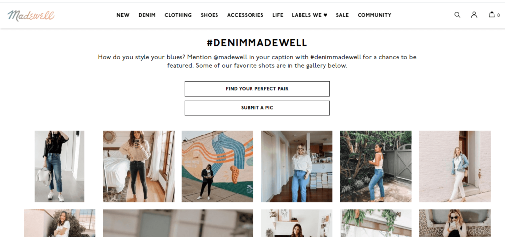 Madewell - Example for social media strategy