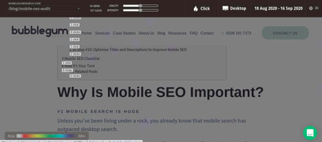 On-page SEO analysis techniques - Heat mapping