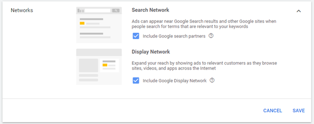 Google AdWords Search and display