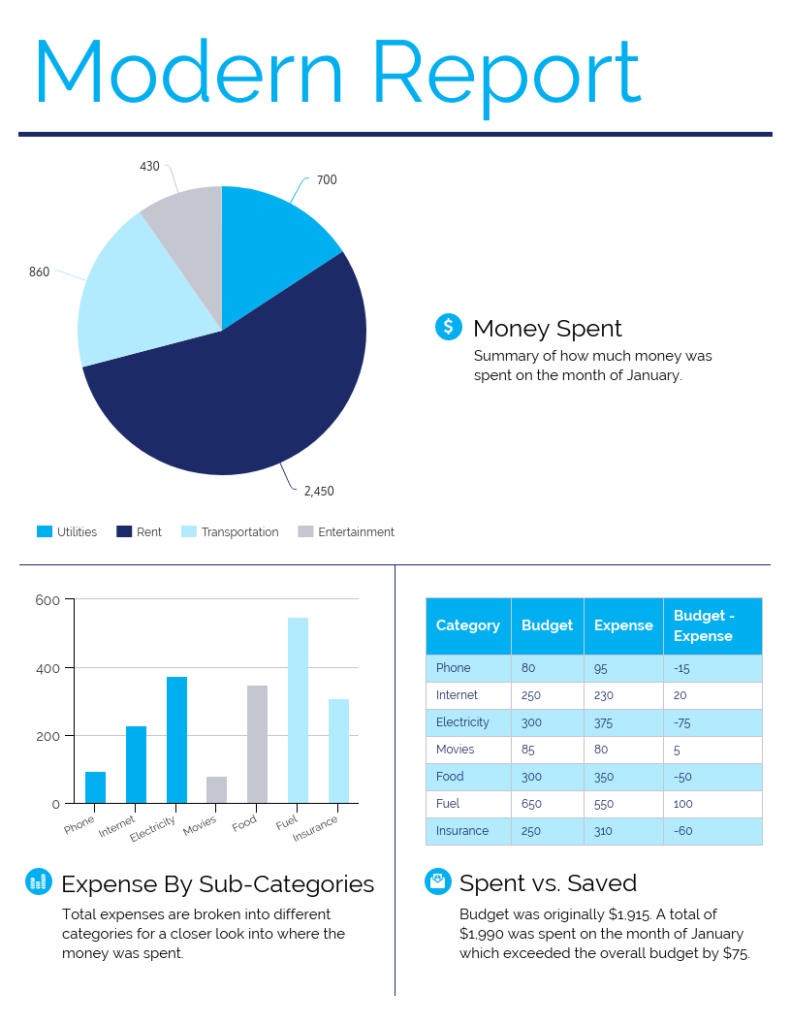 Modern Report Venngage 791x1024