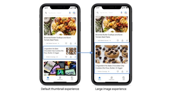 Google Discover optimization guide use large images to drive CTR