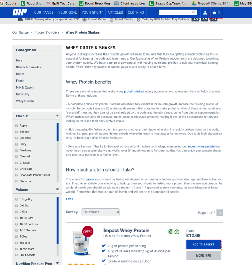 myprotein about me page