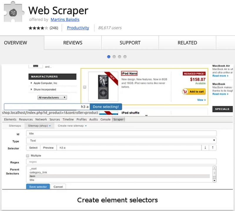 web scraper