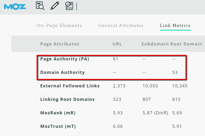 how to check a website domain authority