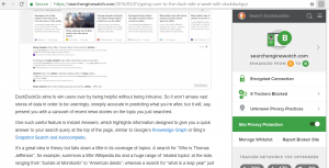 screenshot of browsing with duckduckgo