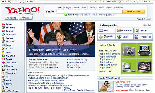 Election 2006: Yahoo Home Page