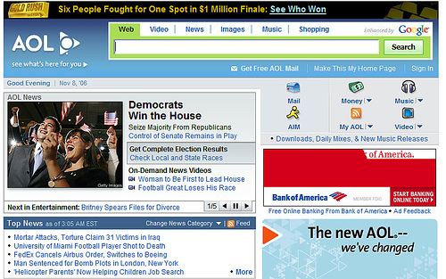 Election 2006: AOL Home Page