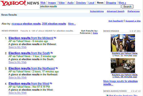 Election 2006: Yahoo News Results