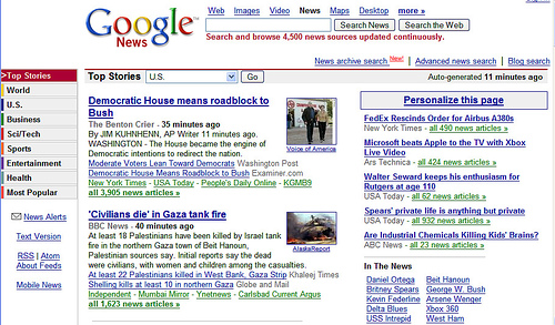 Election 2006: Google News