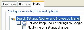 Options To Control Google Monitoring In IE7