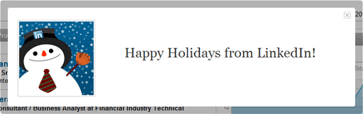 Holiday greeting from LinkedIn