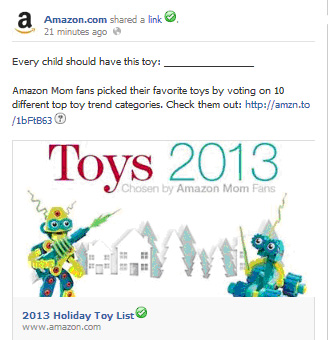 Amazon Holiday Toy List