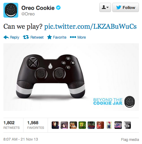 Oreo Xbox Tweet Can we play