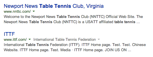 Table Tennis Bold Title Table Tennis Bold Title