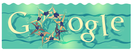 google-doodle-london-2012-synchronized-swimming