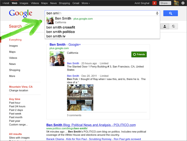 Author search autocomplete with Google Plus integration