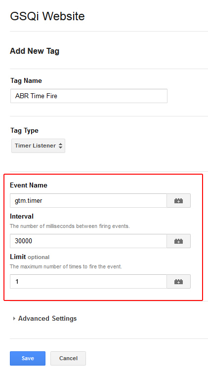 Timer Listener Interval