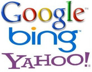 Google Bing Yahoo logos