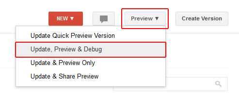 Update Preview and Debug Update Preview and Debug
