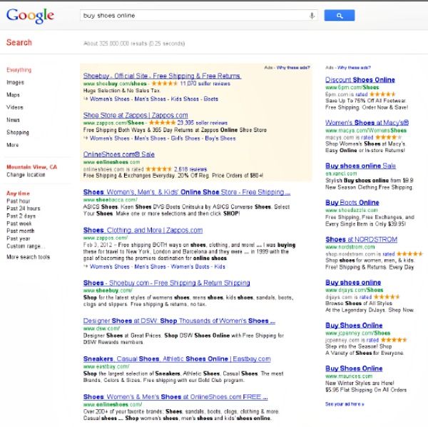 Google SERP Buy Shoes Online Google SERP Buy Shoes Online