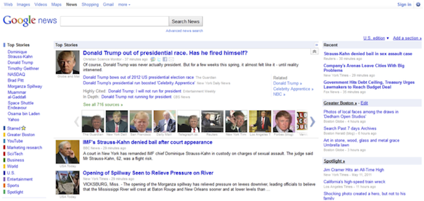 Google News Expandable Stories