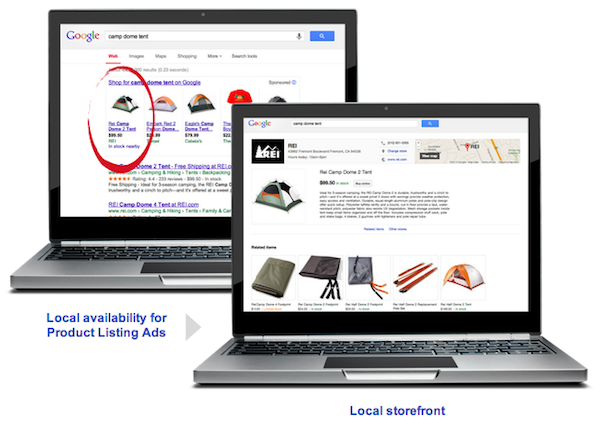 Google Product Listing Ads Local Availability and Storefront