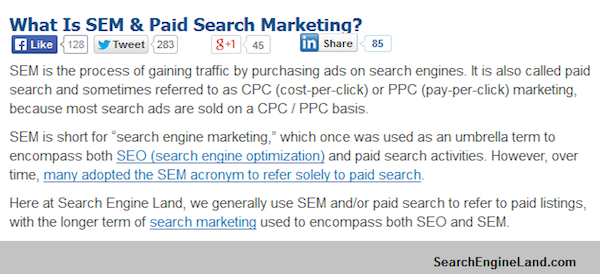 What is SEM and Paid Search Marketing