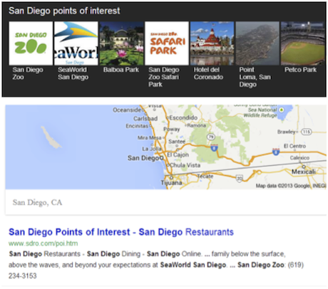 Google San Diego Points of Interest