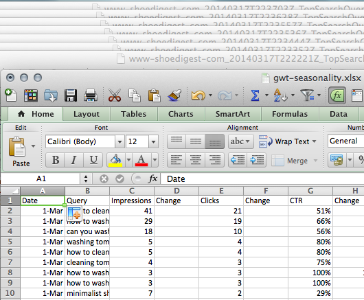 GWT Search Queries Excel GWT Search Queries Excel