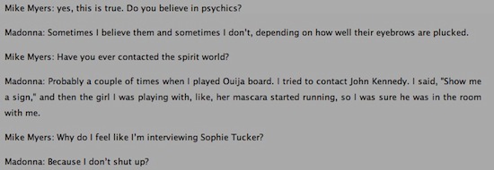 Madonna Mike Myers Interview