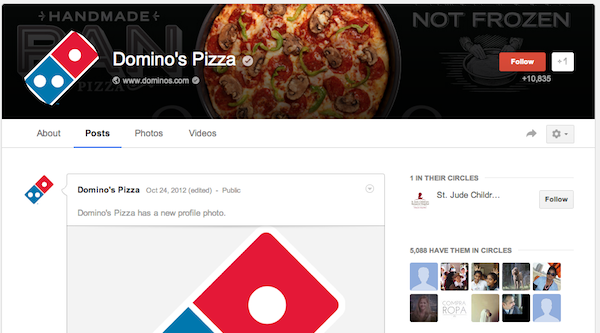 dominos-google-plus