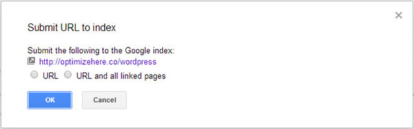Submit URL to Index Submit URL to Index