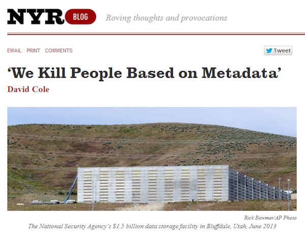 We Kill People Based on Metadata