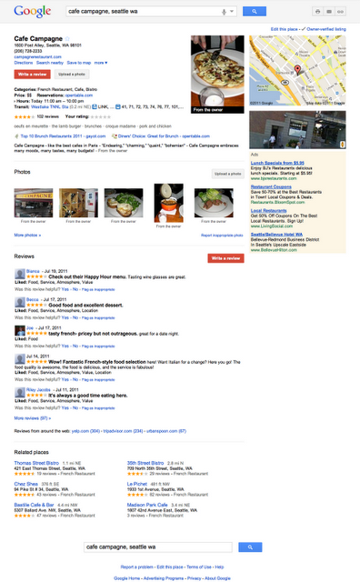 Google Places Redesign Cafe Campagne