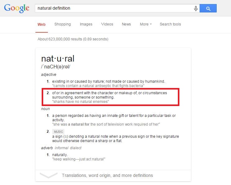 natural-definition