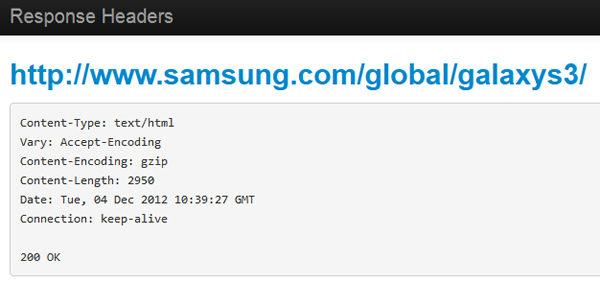 Web Developer Response Headers