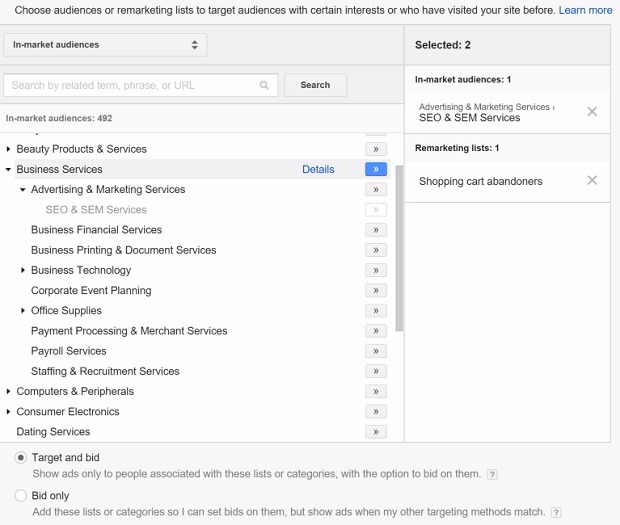 choose-audience-adwords