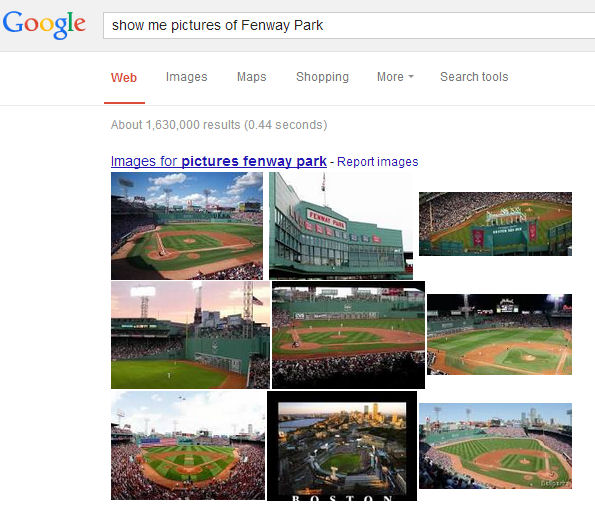 Knowledge Graph show me pictures of Fenway Park Knowledge Graph show me pictures of Fenway Park