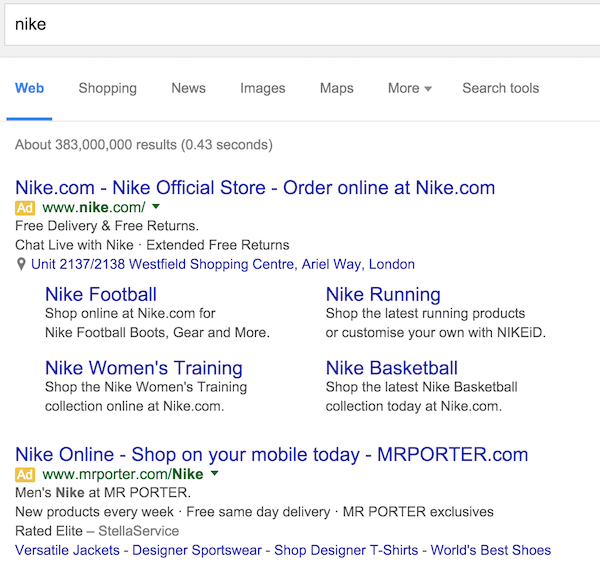 nike-google-search-ppc
