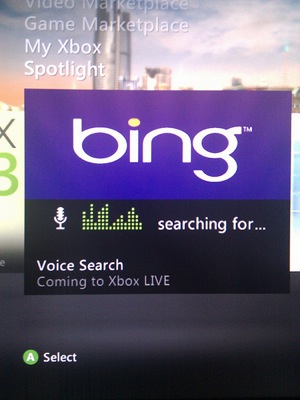 Bing Search Xbox 360