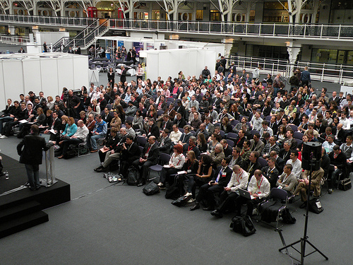 Butts in seats at SES London 2009.jpg