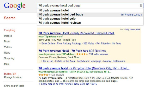 google-instant-bedbugs