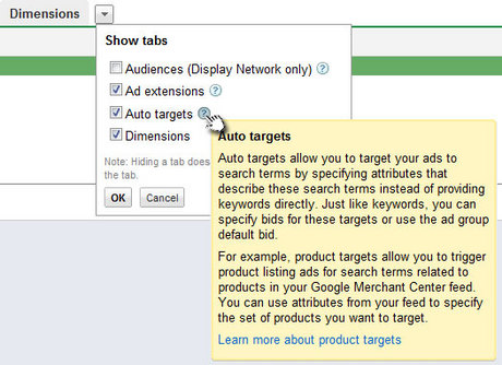 AdWords Auto Target Tip